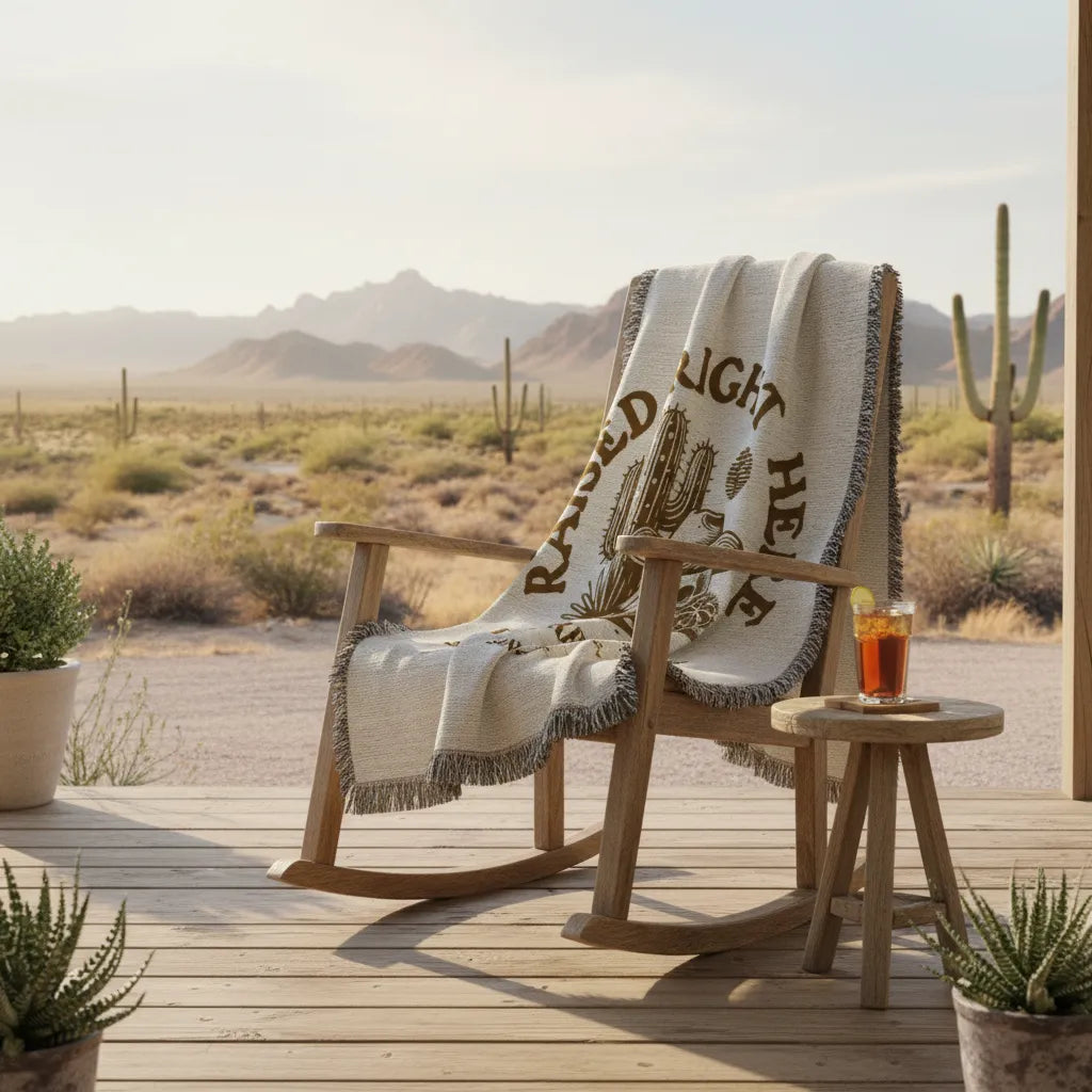 Raised Right Here Personalized Heirloom Woven Blanket