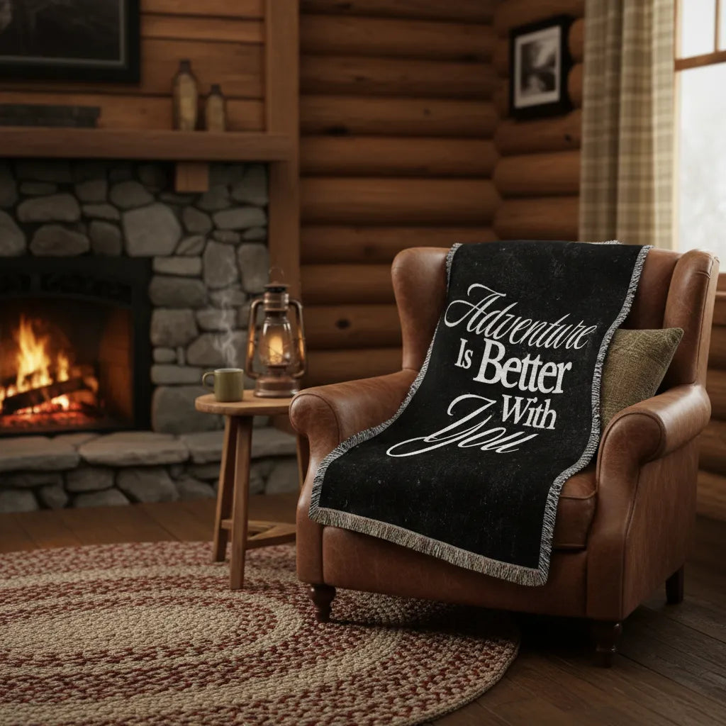 Adventure Is Better With You Heirloom Woven Throw
