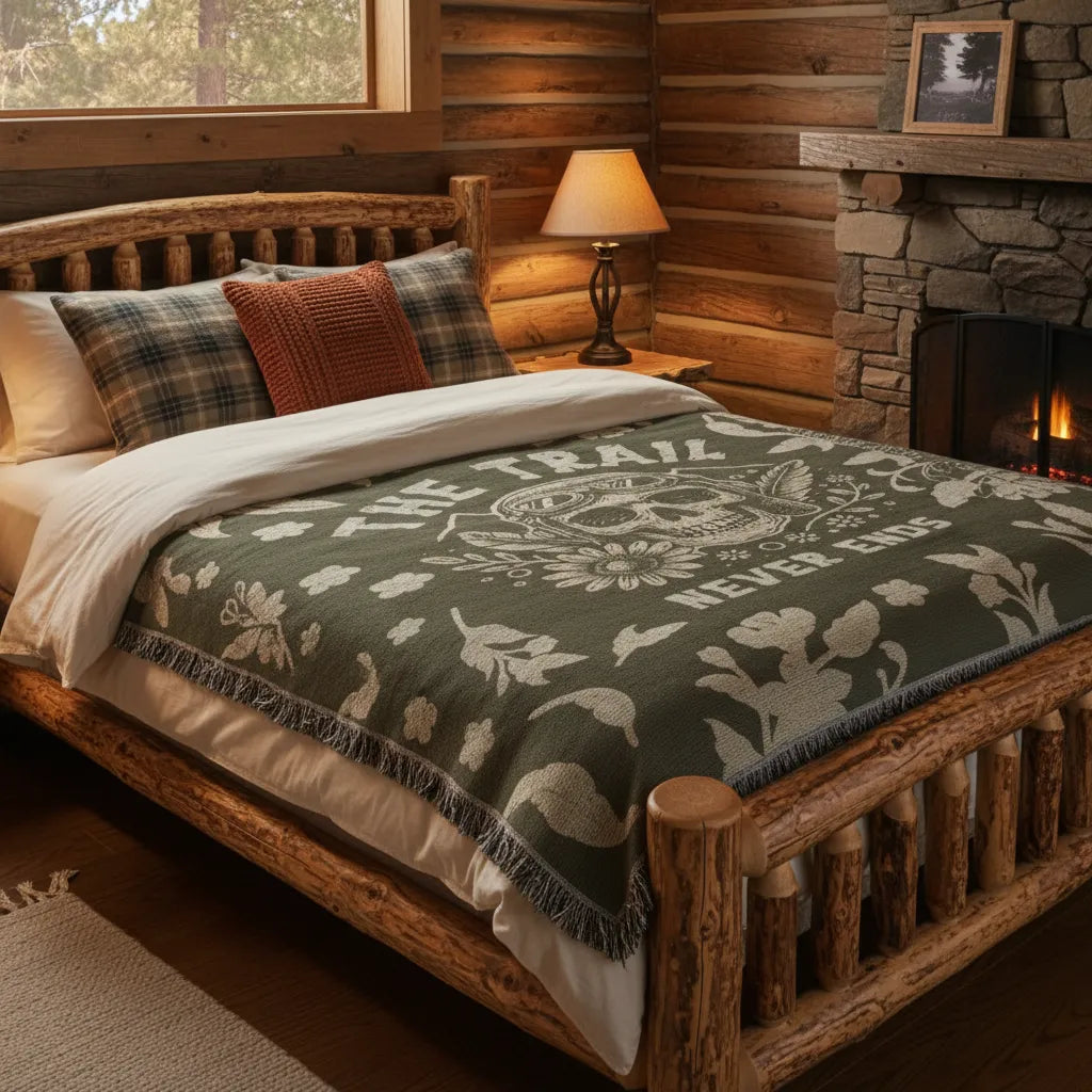 The Trail Never Ends Woven Heirloom Blanket