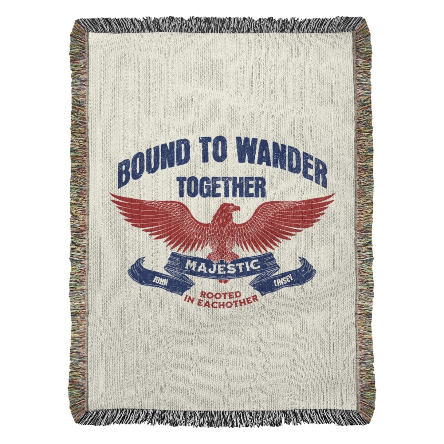 Bound To Wander Together Personalized Heirloom Woven Throw