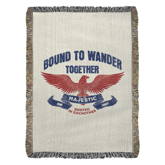 Bound To Wander Together Personalized Heirloom Woven Throw