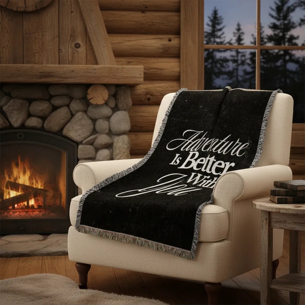 Adventure Is Better With You Heirloom Woven Throw
