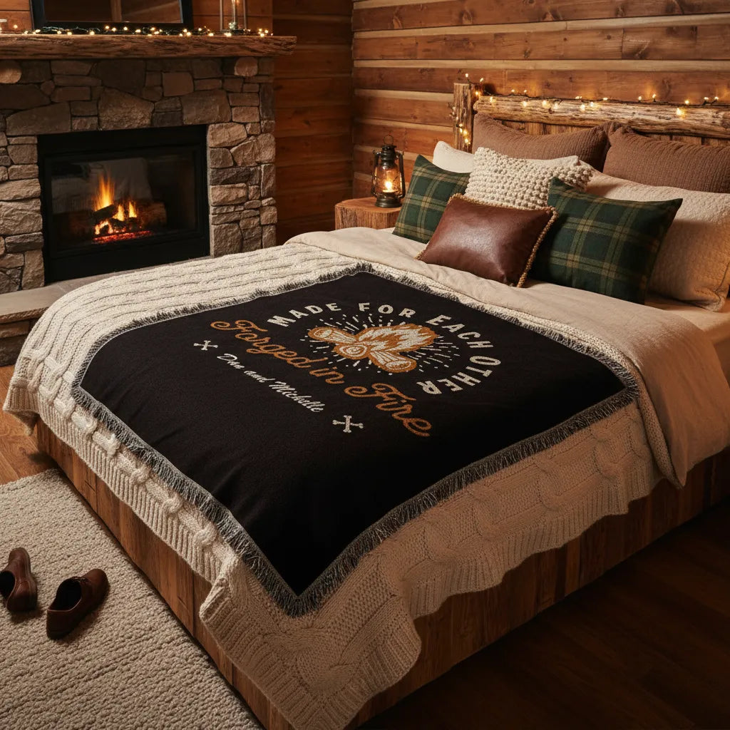 Made for Each Other Personalized Heirloom Woven Blanket