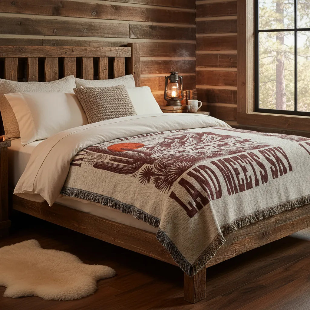 Roam Where The Land Meets Sky Western Desert Woven Throw