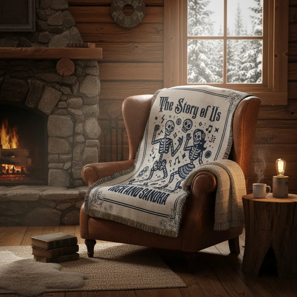 The Story of Us Personalized Heirloom Woven Blanket