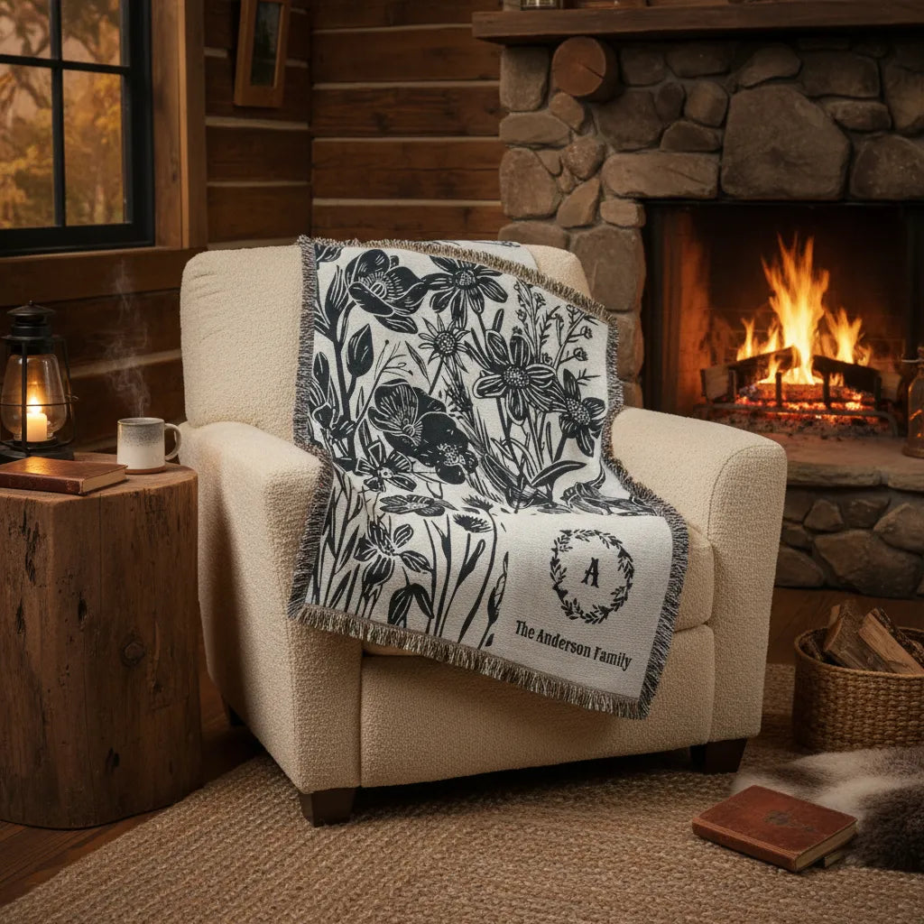 Heirloom Artwork Woven Blanket (Portrait)