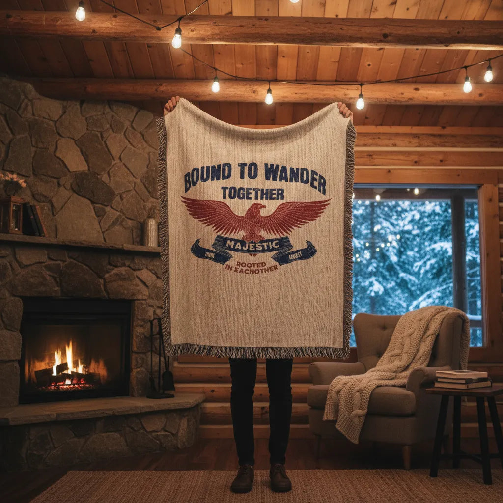 Bound To Wander Together Personalized Heirloom Woven Throw