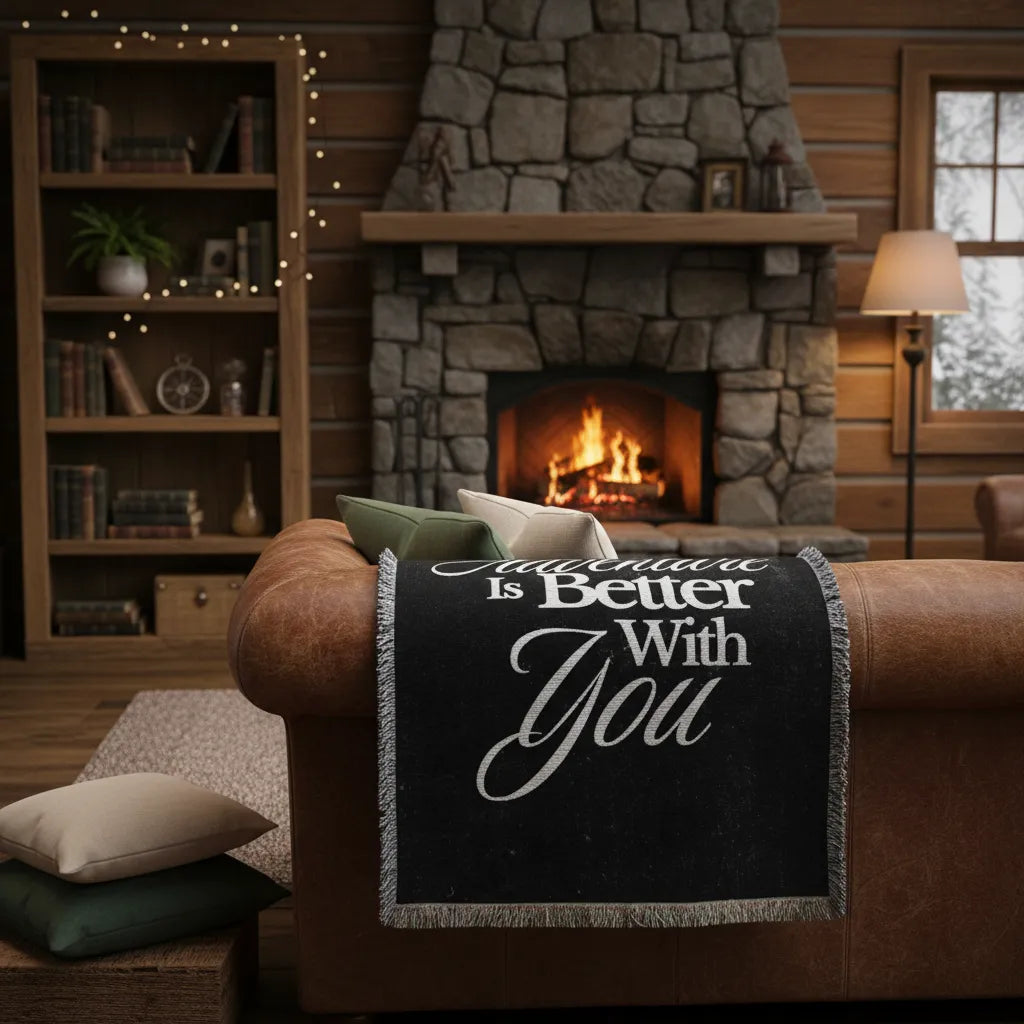 Adventure Is Better With You Heirloom Woven Throw